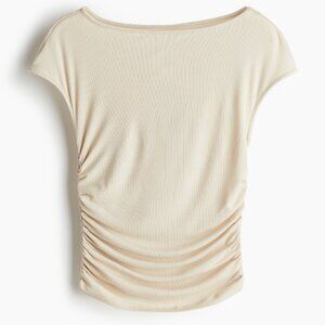 NWT H&M Gathered Cap Sleeve Top